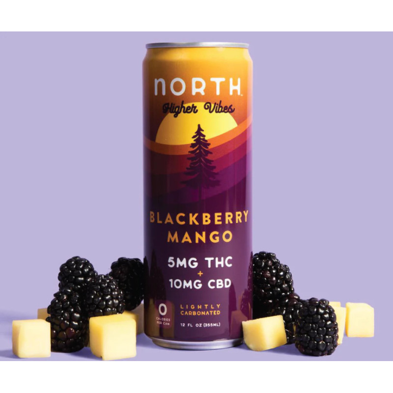 North Blackberry Mango THC + CBD Seltzer