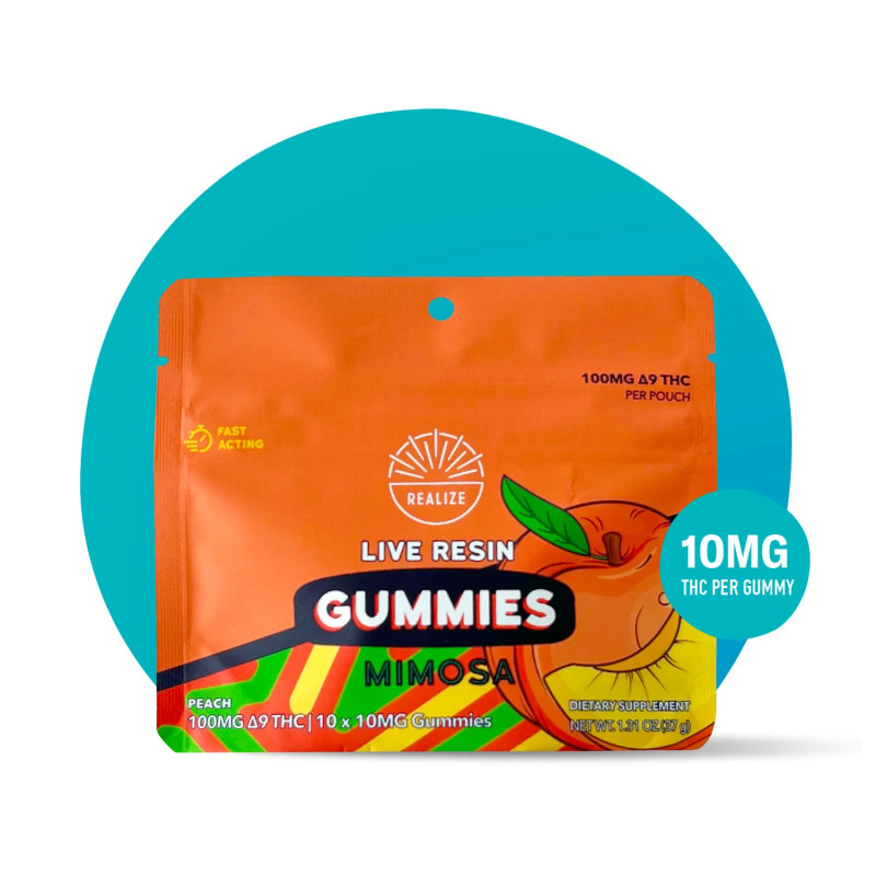 Live Resin Gummies - Peach Mimosa | Premium Edibles