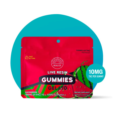Live Resin Gummies - Watermelon Gelato | 10mg THC Per Gummy