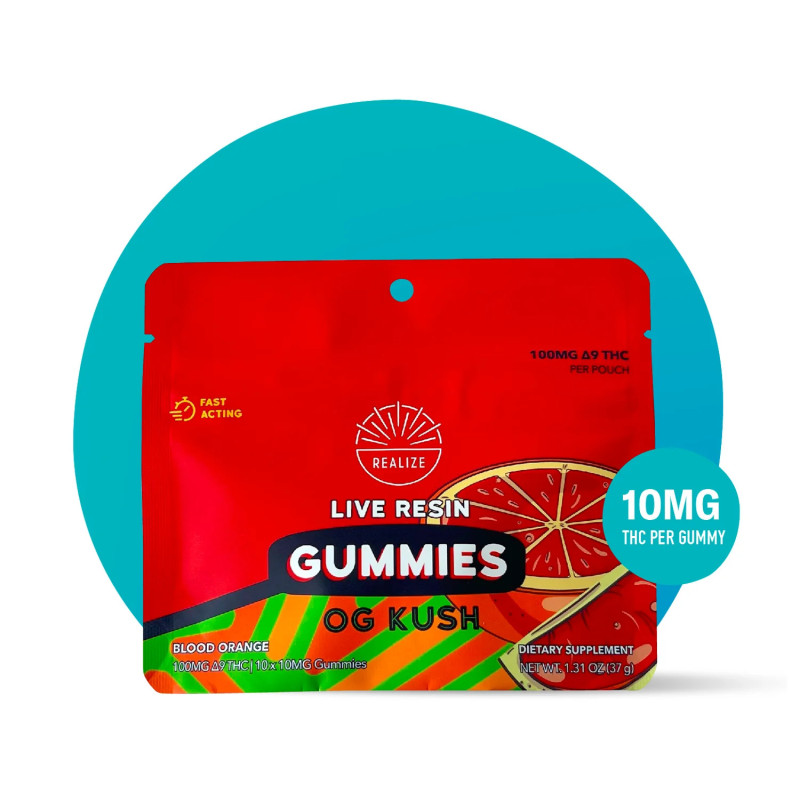 Fast Action Live Resin Gummies - Blood Orange | 10mg THC Per Gummy