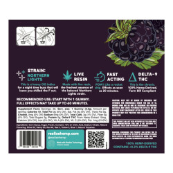 Realize Live Resin Gummies - Black Raspberry Northern Lights | 10mg THC, 200mg Pack