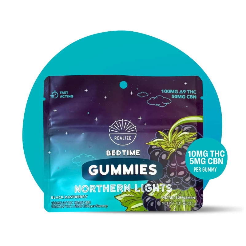Realize Bedtime Gummies - Black Raspberry Northern Lights | 10mg THC + 5mg CBN